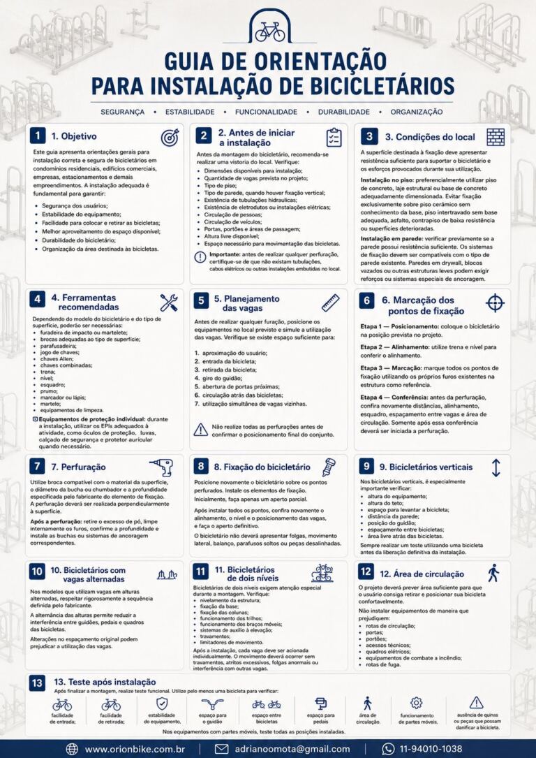 Guia de orientação para instalação
